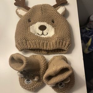Deer hat and booties